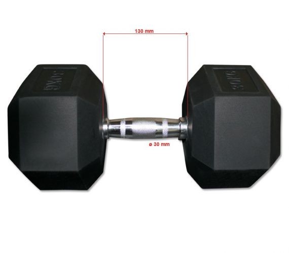 IFS Hex Rubber Dumbbell Set No Rack (5-20 kg)